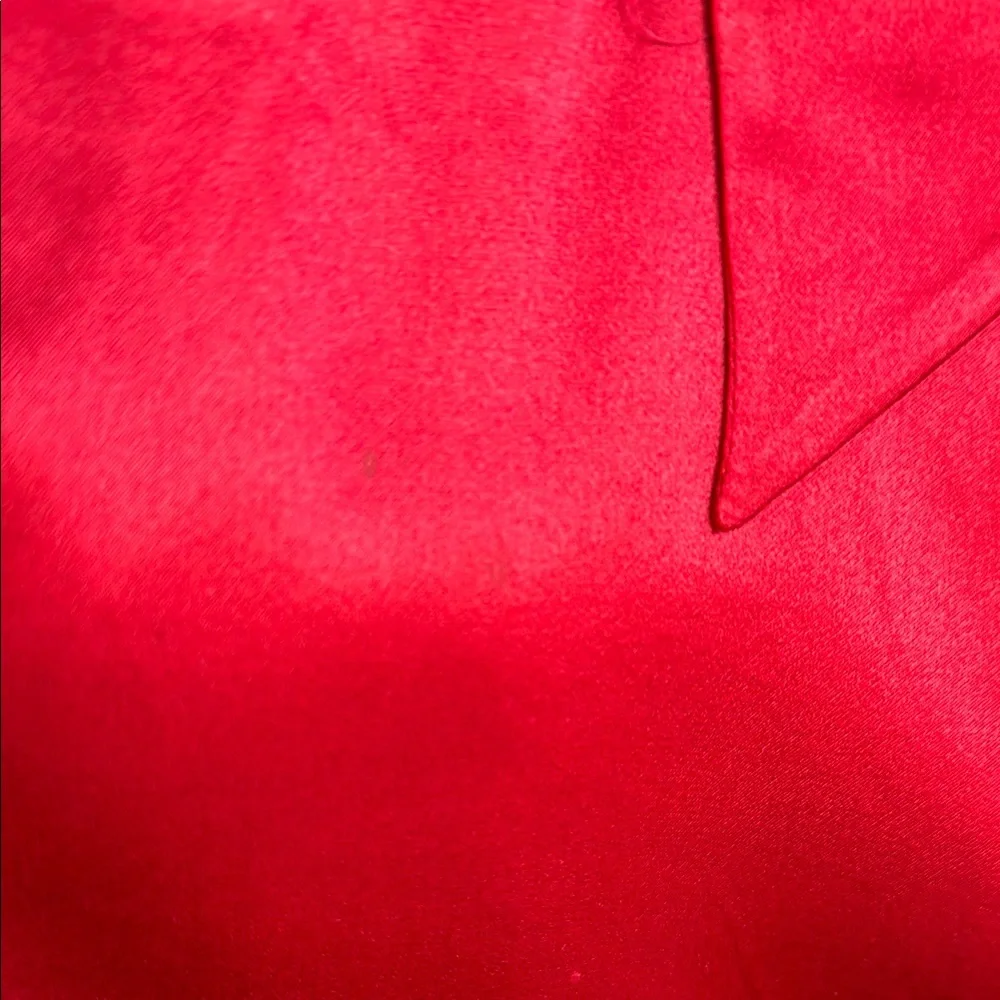 Red Satin Button-Up Shirt Ann Taylor - Picture 3 of 4